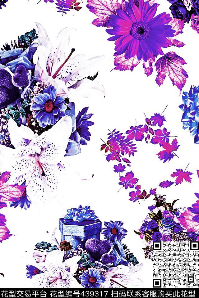 花卉情人礼物数码印花华亿平台下载（图片编号: 439317） - 瓦栏（Walan）
