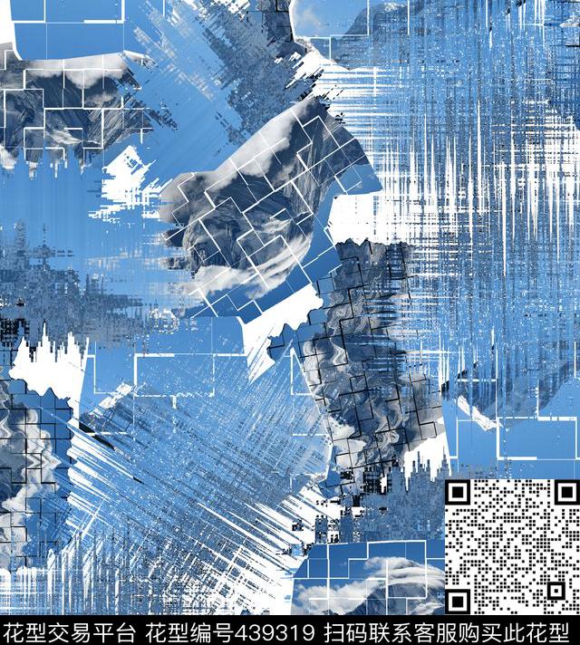 大牌男装流行时尚拼贴数码印花数码印花华亿平台下载（图片编号: 439319） - 瓦栏（Walan）