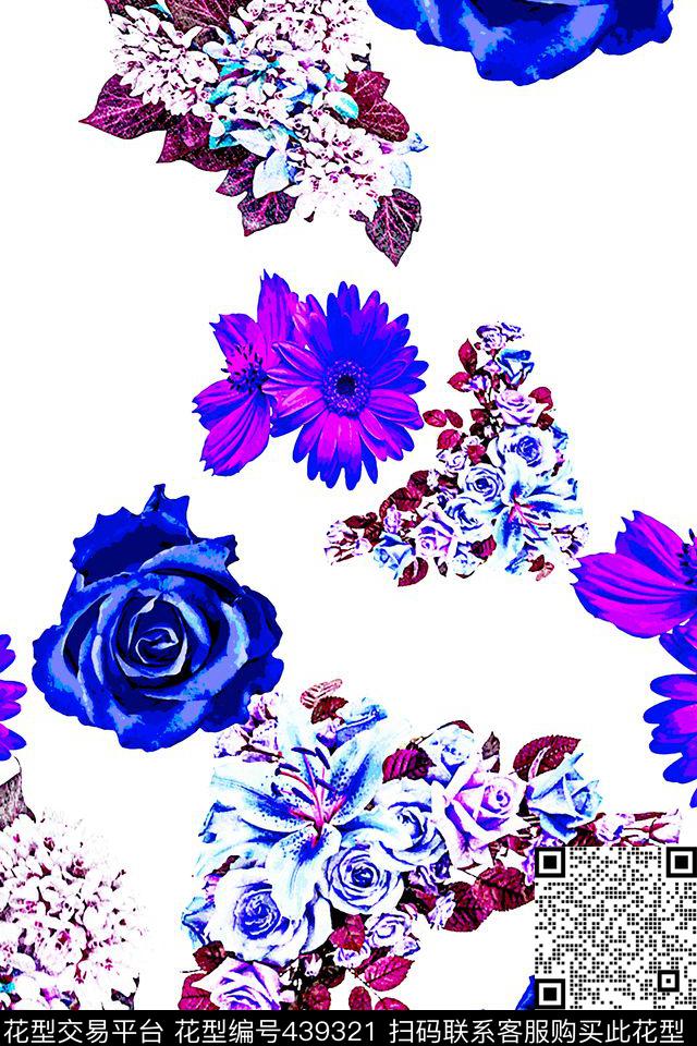 花卉心情数码印花华亿平台下载（图片编号: 439321） - 瓦栏（Walan）