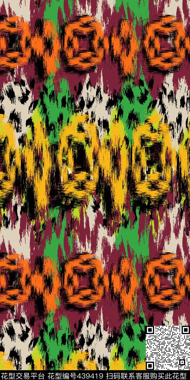 豹纹动物纹休闲数码印花华亿平台下载（图片编号: 439419） - 瓦栏（Walan）