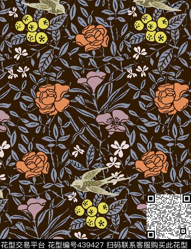 休闲春天花卉数码印花华亿平台下载（图片编号: 439427） - 瓦栏（Walan）