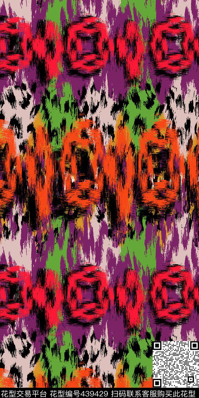 豹纹动物纹休闲数码印花华亿平台下载（图片编号: 439429） - 瓦栏（Walan）