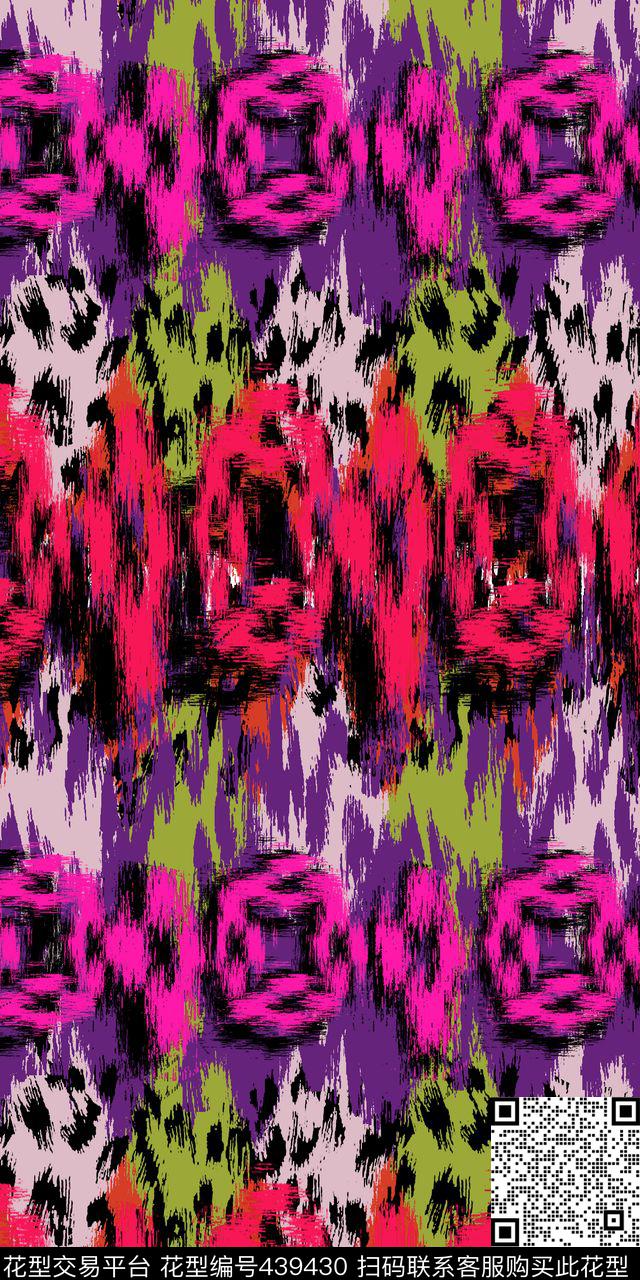 豹纹动物纹休闲数码印花华亿平台下载（图片编号: 439430） - 瓦栏（Walan）