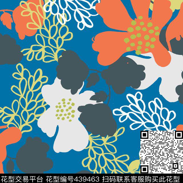 卡通花卉休闲传统印花华亿平台下载（图片编号: 439463） - 瓦栏（Walan）