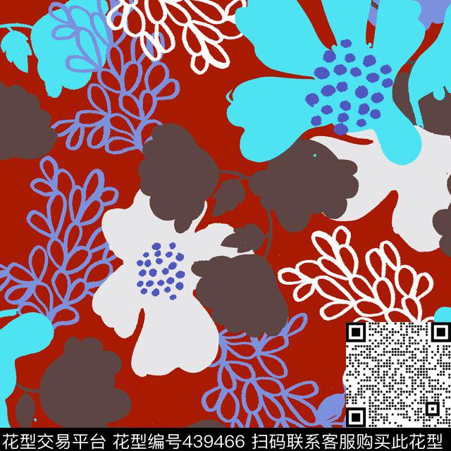 卡通花卉休闲传统印花华亿平台下载（图片编号: 439466） - 瓦栏（Walan）