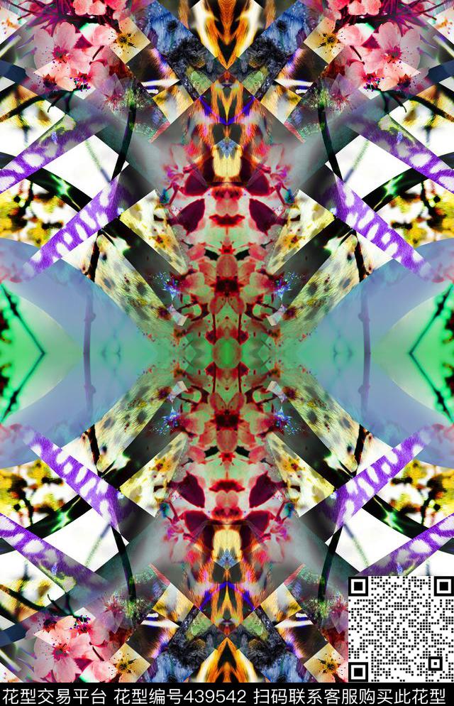 花卉豹纹几何数码印花华亿平台下载（图片编号: 439542） - 瓦栏（Walan）