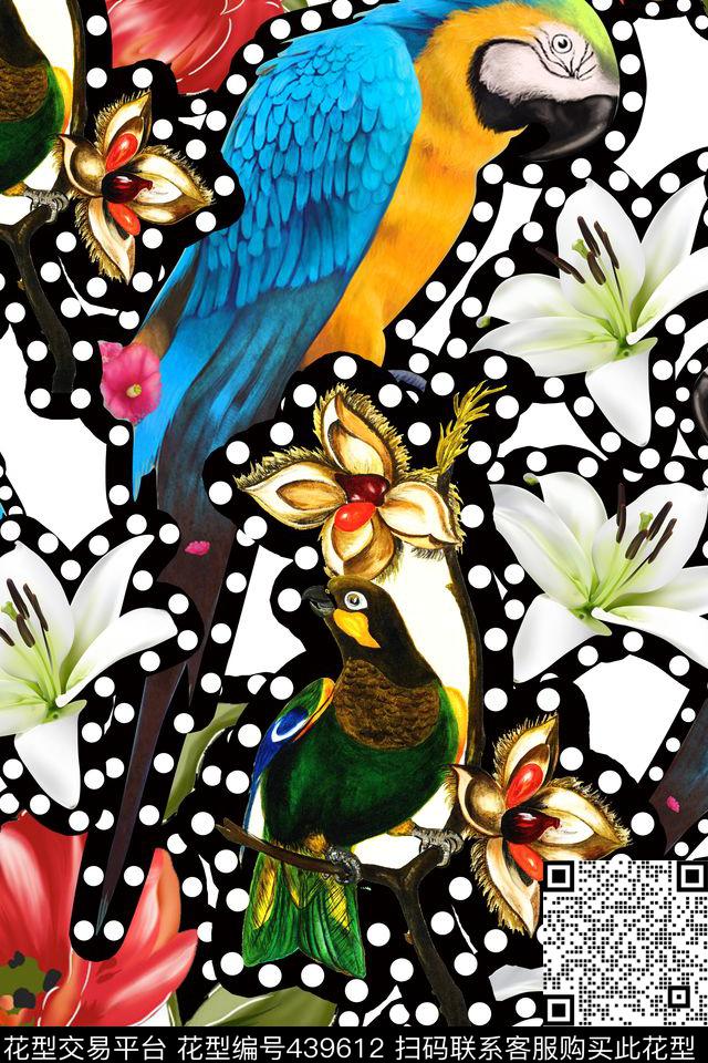 潮牌花卉热带风情数码印花华亿平台下载（图片编号: 439612） - 瓦栏（Walan）