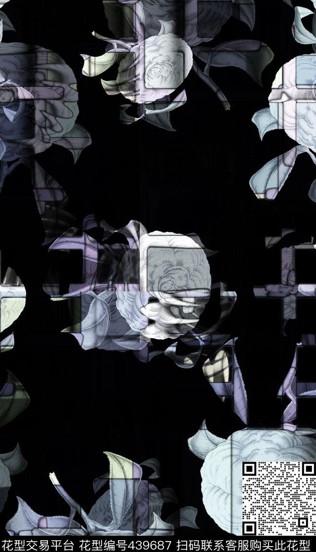 白上黑神冰封数码印花华亿平台下载（图片编号: 439687） - 瓦栏（Walan）