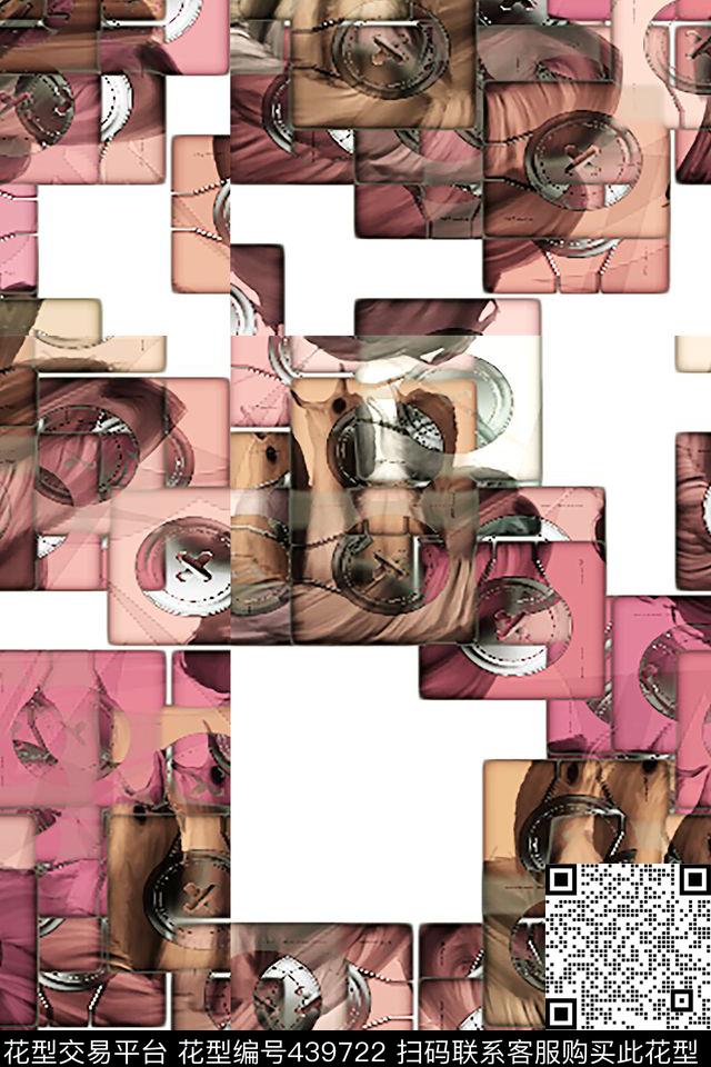 抽象迷宫时尚数码印花华亿平台下载（图片编号: 439722） - 瓦栏（Walan）