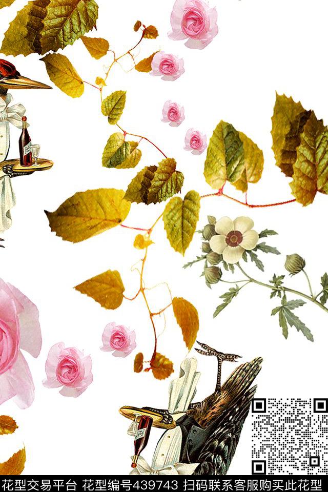 麦金色飘逸柔美数码印花华亿平台下载（图片编号: 439743） - 瓦栏（Walan）