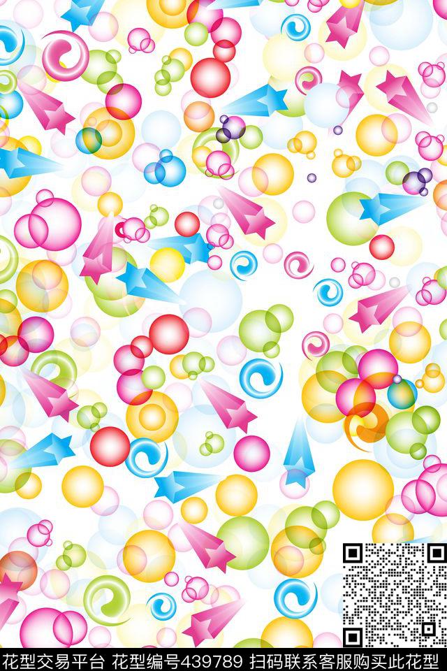 抽象圈圈箭头数码印花华亿平台下载（图片编号: 439789） - 瓦栏（Walan）