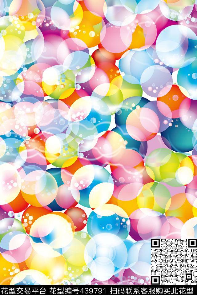 梦幻抽象泡泡数码印花华亿平台下载（图片编号: 439791） - 瓦栏（Walan）