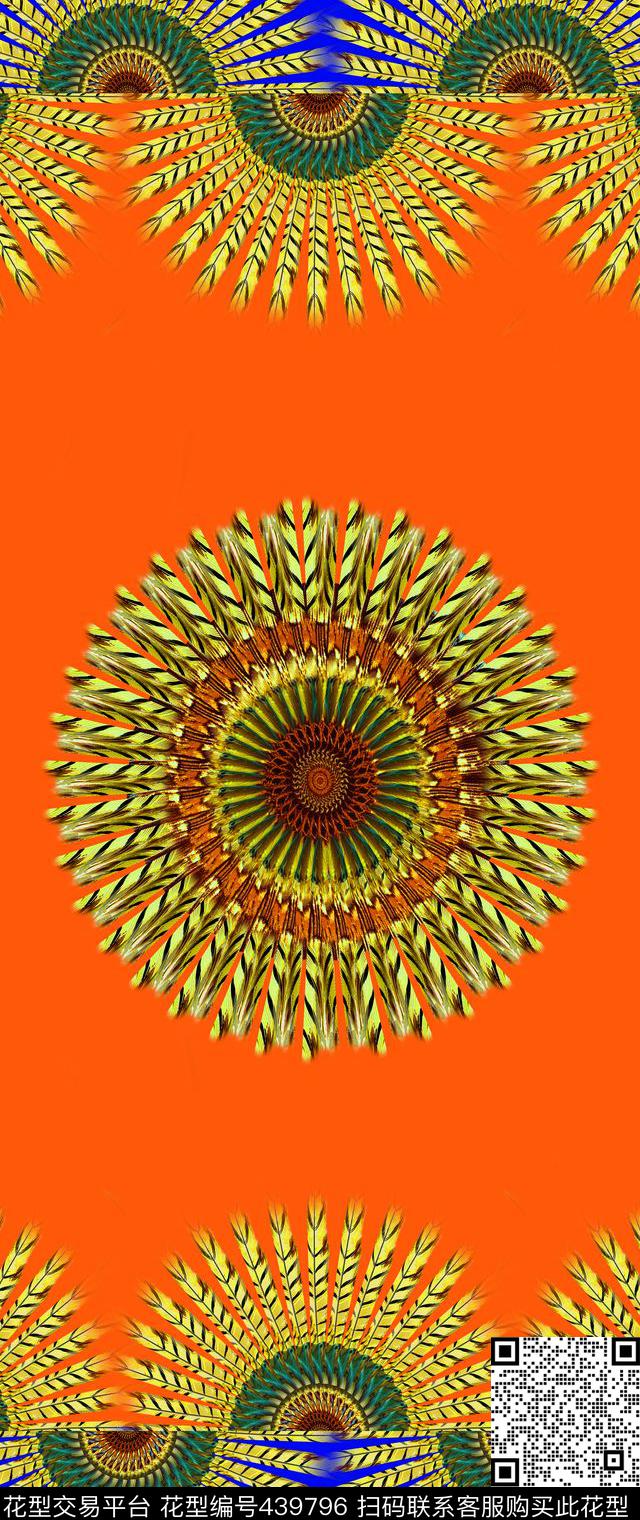 数码定位羽毛定位双边定位印花数码印花华亿平台下载（图片编号: 439796） - 瓦栏（Walan）