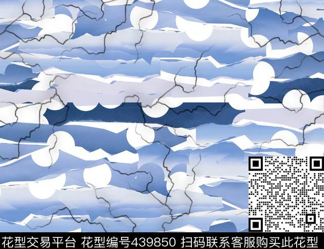 抽象波点几何解构男装羽绒服数码印花华亿平台下载（图片编号: 439850） - 瓦栏（Walan）