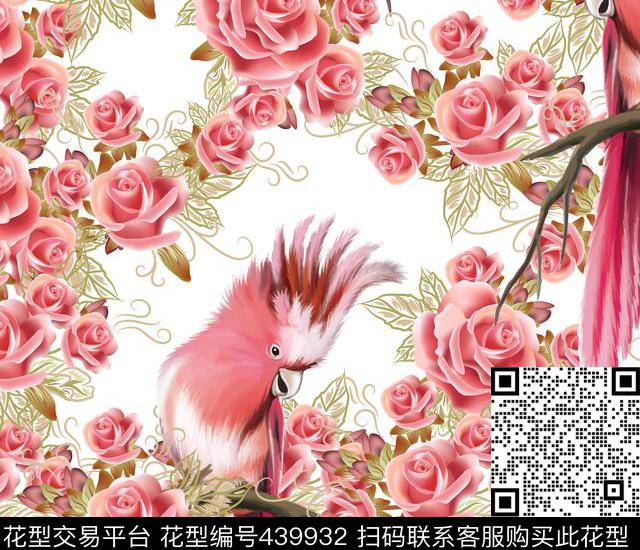 花鸟数码印花华亿平台下载（图片编号: 439932） - 瓦栏（Walan）