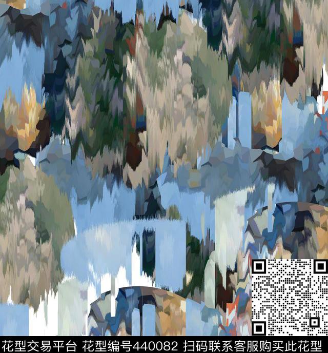 潮流抽象复古数码印花华亿平台下载（图片编号: 440082） - 瓦栏（Walan）