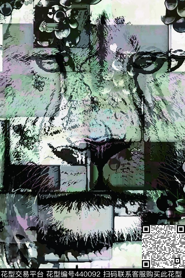 冰冷虎雪地数码印花华亿平台下载（图片编号: 440092） - 瓦栏（Walan）