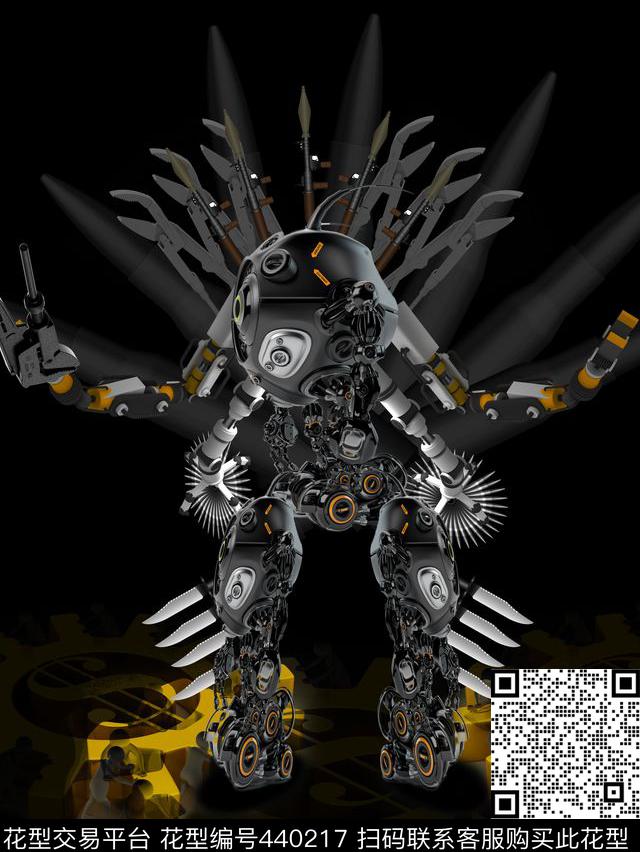 3D立体感机械人数码印花华亿平台下载（图片编号: 440217） - 瓦栏（Walan）