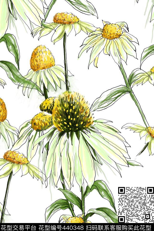 手绘淡彩水彩传统印花华亿平台下载（图片编号: 440348） - 瓦栏（Walan）