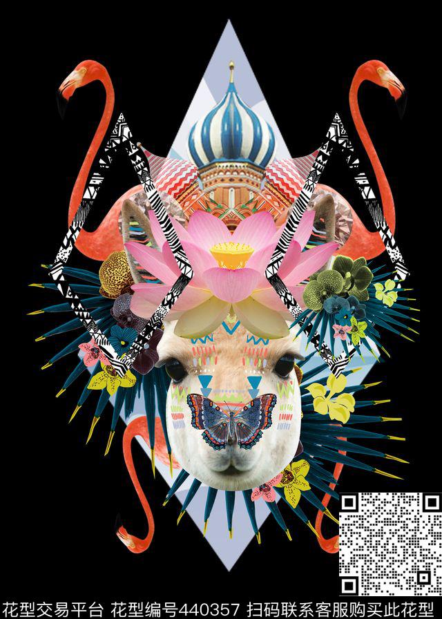 草泥马定位流行动物数码印花华亿平台下载（图片编号: 440357） - 瓦栏（Walan）