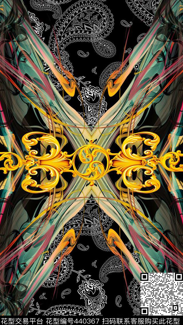 花纹金属欧式数码印花华亿平台下载（图片编号: 440367） - 瓦栏（Walan）