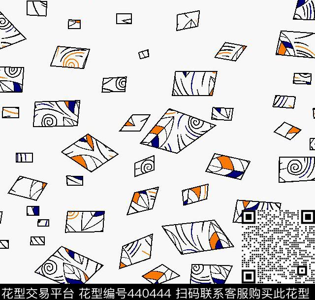 时尚简单花卉传统印花华亿平台下载（图片编号: 440444） - 瓦栏（Walan）