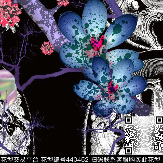 潮流复古女装华亿平台数码印花华亿平台下载（图片编号: 440452） - 瓦栏（Walan）