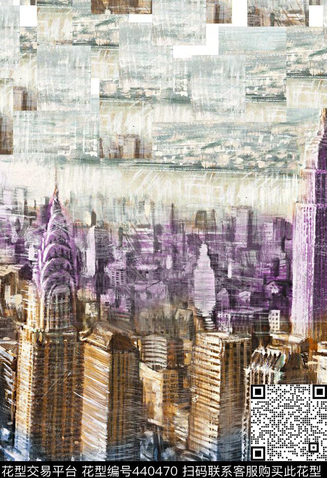 城市定位建筑城市男装T恤数码印花华亿平台下载（图片编号: 440470） - 瓦栏（Walan）