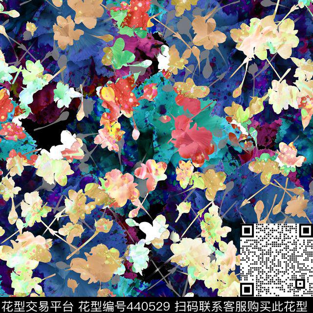 潮流抽象复古数码印花华亿平台下载（图片编号: 440529） - 瓦栏（Walan）