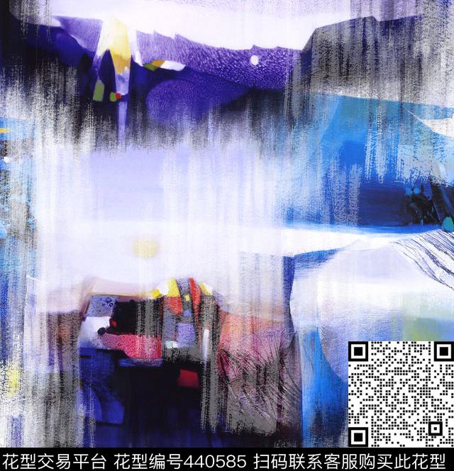 潮流个性抽象街头休闲风数码印花华亿平台下载（图片编号: 440585） - 瓦栏（Walan）