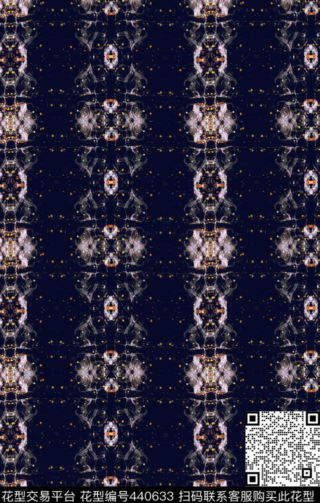 优雅珠光宝石光晕花数码印花华亿平台下载（图片编号: 440633） - 瓦栏（Walan）