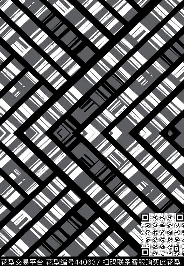 几何条纹印花传统印花华亿平台下载（图片编号: 440637） - 瓦栏（Walan）