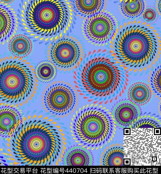 花卉几何流行时尚传统印花华亿平台下载（图片编号: 440704） - 瓦栏（Walan）