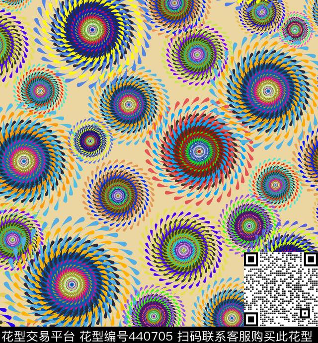 花卉几何流行时尚传统印花华亿平台下载（图片编号: 440705） - 瓦栏（Walan）