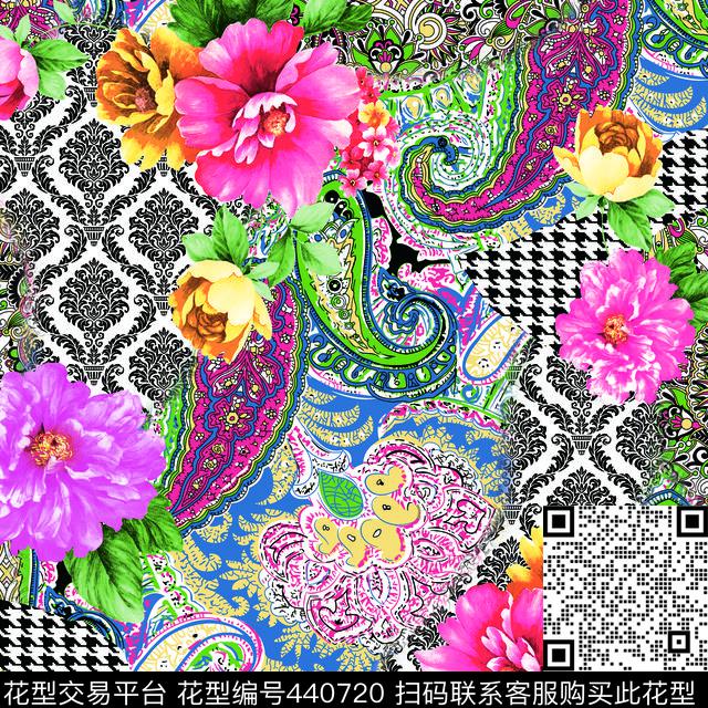 欧美传统印花格子传统印花华亿平台下载（图片编号: 440720） - 瓦栏（Walan）