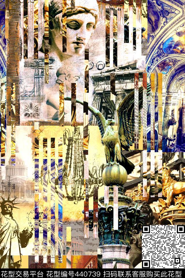 欧式雕塑建筑数码印花华亿平台下载（图片编号: 440739） - 瓦栏（Walan）