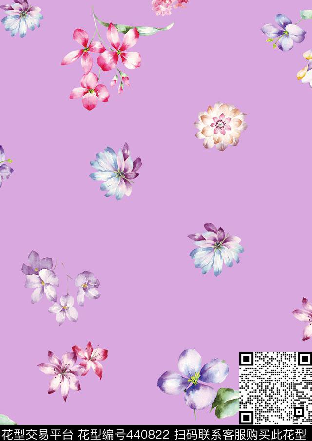 时尚简约清新数码印花华亿平台下载（图片编号: 440822） - 瓦栏（Walan）