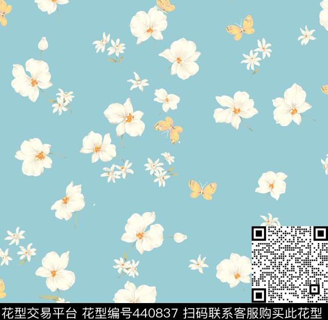 流行时尚简约清新小碎花数码印花华亿平台下载（图片编号: 440837） - 瓦栏（Walan）