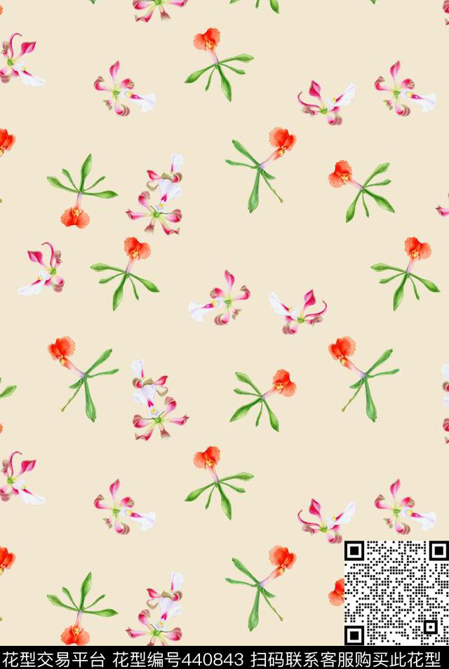 时尚简约清新小碎花数码印花华亿平台下载（图片编号: 440843） - 瓦栏（Walan）