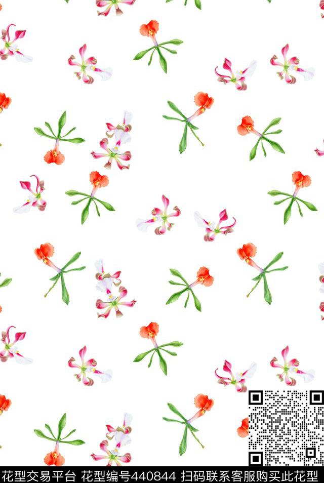 时尚简约清新小碎花数码印花华亿平台下载（图片编号: 440844） - 瓦栏（Walan）