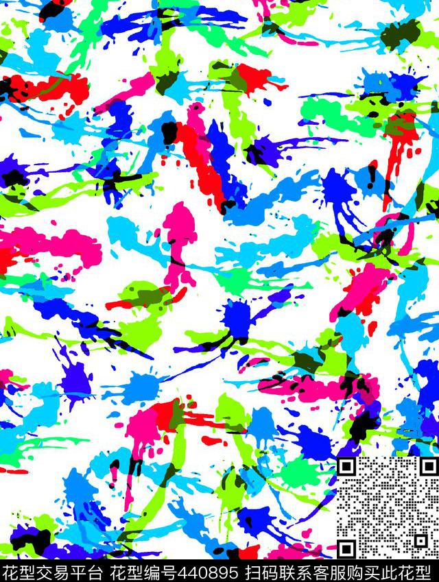 油墨喷溅泼洒传统印花华亿平台下载（图片编号: 440895） - 瓦栏（Walan）