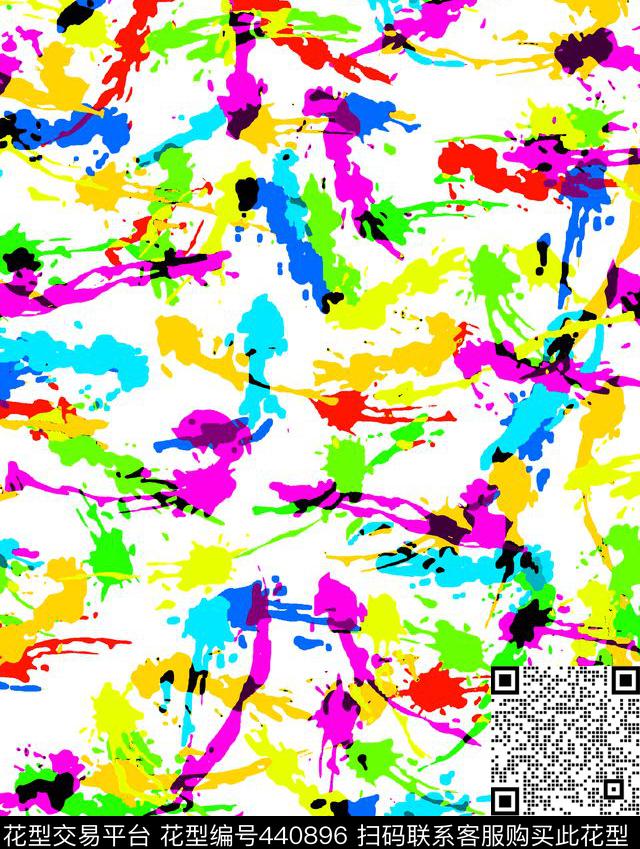 油墨喷溅泼洒传统印花华亿平台下载（图片编号: 440896） - 瓦栏（Walan）
