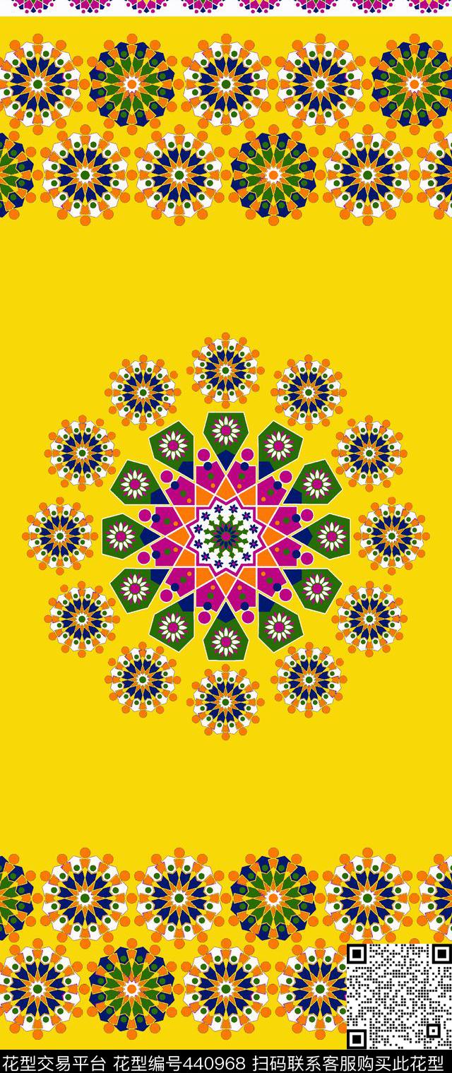 传统印花几何定位双边定位印花传统印花华亿平台下载（图片编号: 440968） - 瓦栏（Walan）