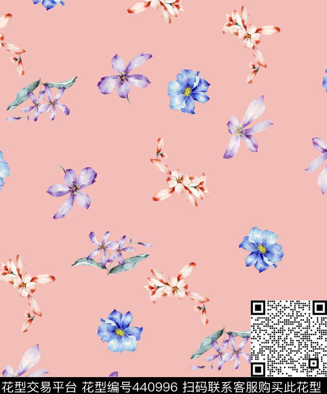 时尚简约小碎花数码印花华亿平台下载（图片编号: 440996） - 瓦栏（Walan）