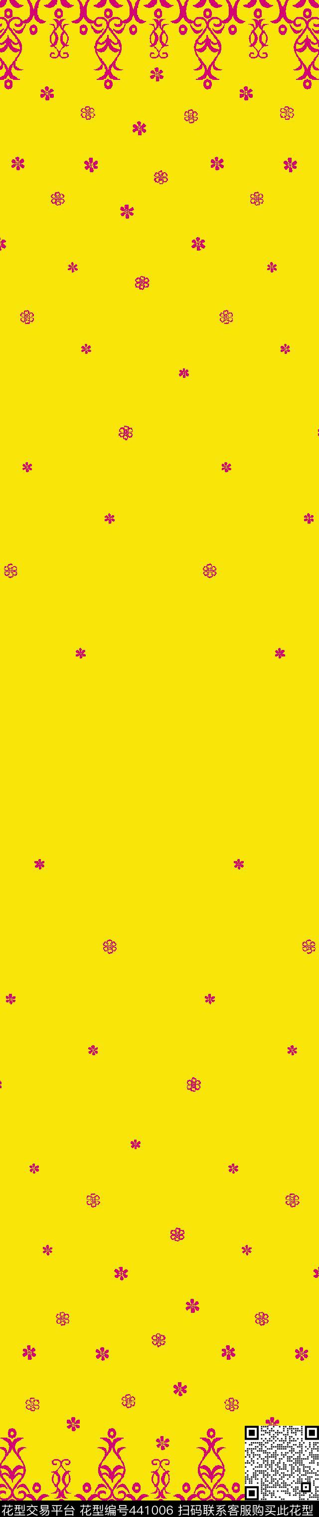 传统印花花卉花边双边定位印花传统印花华亿平台下载（图片编号: 441006） - 瓦栏（Walan）