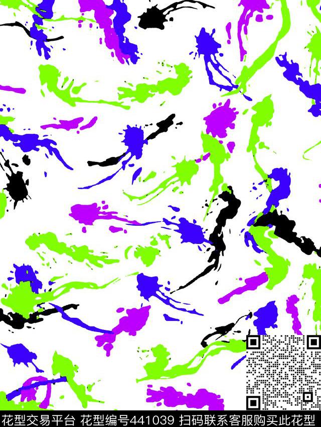 油墨喷漆笔触传统印花华亿平台下载（图片编号: 441039） - 瓦栏（Walan）