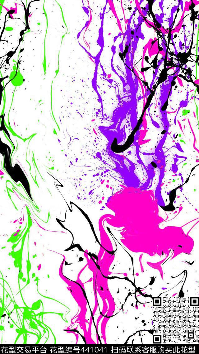 墨点四溅牛仔裤喷溅传统印花华亿平台下载（图片编号: 441041） - 瓦栏（Walan）