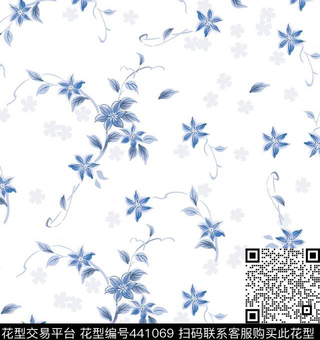 小碎花传统印花华亿平台下载（图片编号: 441069） - 瓦栏（Walan）