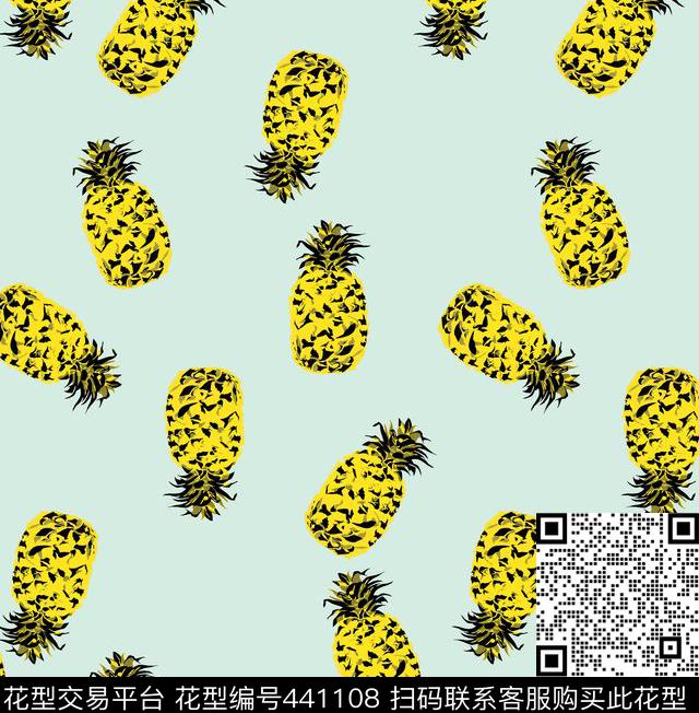 MSGM菠萝潮流时尚数码印花华亿平台下载（图片编号: 441108） - 瓦栏（Walan）