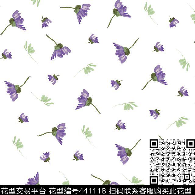 花卉中国风花瓣数码印花华亿平台下载（图片编号: 441118） - 瓦栏（Walan）